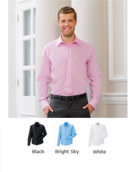 Russell Collection 958M Mens Long Sleeve Ultimate Non Iron Shirt - Click Image to Close